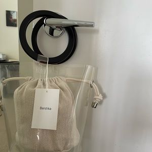 Bershka clear bucket bag.